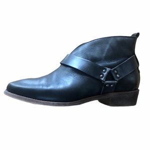 Black Leather Booties